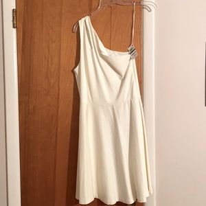 NWT BAR III White One Shoulder Dress